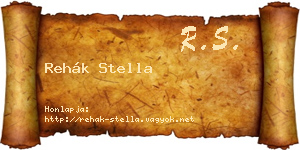 Rehák Stella névjegykártya